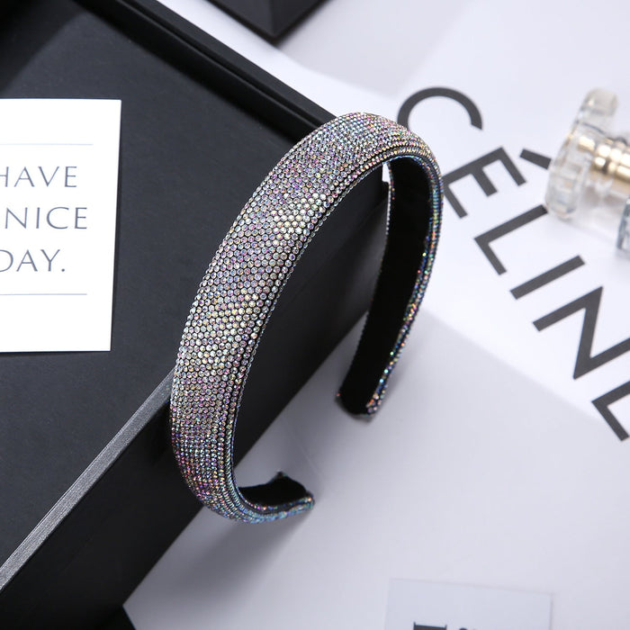 Wholesale Rhinestone simple wide edge anti-skid Headband JDC-HD-YingT001 headband 迎泰 AB Wholesale Jewelry JoyasDeChina Joyas De China
