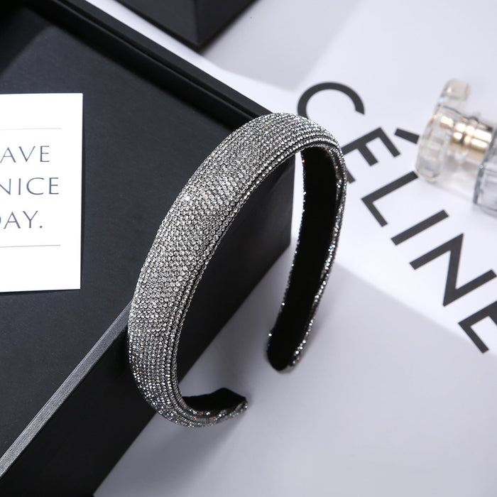 Wholesale Rhinestone simple wide edge anti-skid Headband JDC-HD-YingT001 headband 迎泰 white Wholesale Jewelry JoyasDeChina Joyas De China