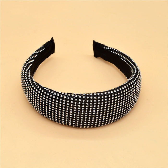 Wholesale rhinestone sponge headband JDC-HD-Yul037 Headband 雨灵 black Wholesale Jewelry JoyasDeChina Joyas De China