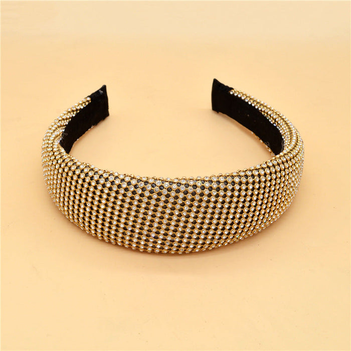 Wholesale rhinestone sponge headband JDC-HD-Yul037 Headband 雨灵 gold Wholesale Jewelry JoyasDeChina Joyas De China