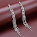 Wholesale Rhinestone Tassel Earrings JDC-ES-Bis022 Earrings 碧莎 silver Wholesale Jewelry JoyasDeChina Joyas De China