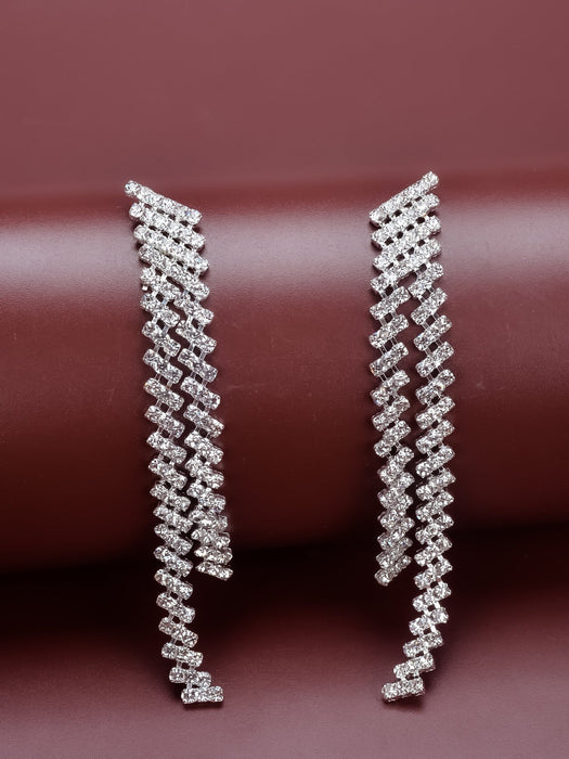Wholesale Rhinestone Tassel Earrings JDC-ES-Bis024 Earrings 碧莎 Wholesale Jewelry JoyasDeChina Joyas De China