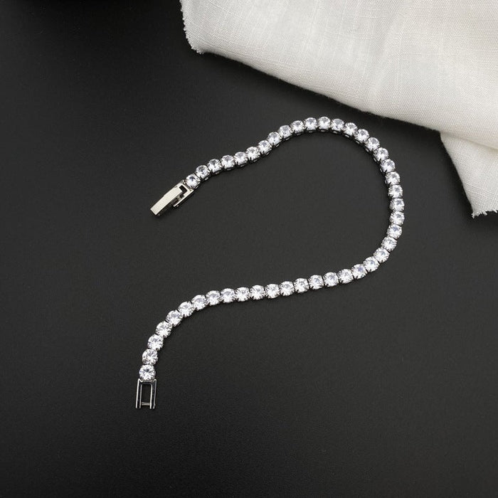 Wholesale Rhinestone Titanium Steel Zircon Cuban Bracelet Tennis Chain JDC-BT-JiuB011 Bracelet 玖柏 Wholesale Jewelry JoyasDeChina Joyas De China