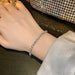 Wholesale Rhinestone Zircon Copper Gold Plated Tennis Chain Bracelet JDC-BT-LouS001 Bracelet 缕莎 Wholesale Jewelry JoyasDeChina Joyas De China