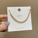 Wholesale Rhinestone Zircon Copper Gold Plated Tennis Chain Bracelet JDC-BT-LouS001 Bracelet 缕莎 S175 gold Wholesale Jewelry JoyasDeChina Joyas De China