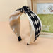 Wholesale rhombus wool yarn bow hair band JDC-HD-O334 Headband 潮炫 balck-2 Wholesale Jewelry JoyasDeChina Joyas De China