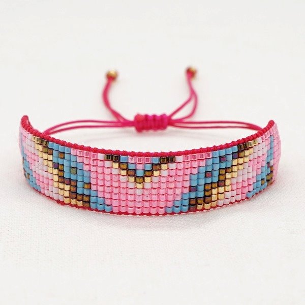 Wholesale Rice bead woven geometric bracelet women JDC-BT-GBH055 Bracelet 怪我咯 Wholesale Jewelry JoyasDeChina Joyas De China