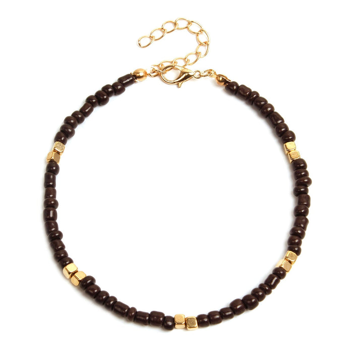 Wholesale Rice Beads Beaded Beach Anklet JDC-AS-ZW001 anklets 道妮 Wholesale Jewelry JoyasDeChina Joyas De China