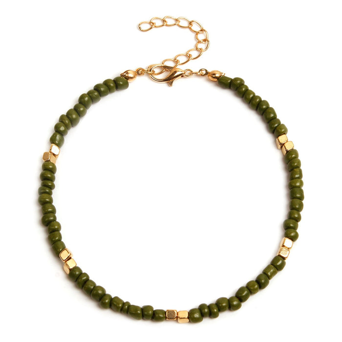 Wholesale Rice Beads Beaded Beach Anklet JDC-AS-ZW001 anklets 道妮 Wholesale Jewelry JoyasDeChina Joyas De China