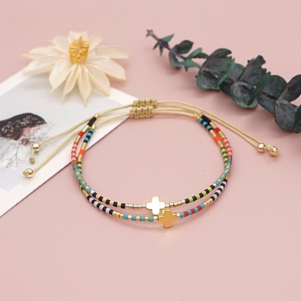 Wholesale Rice beads handmade rainbow bracelet women JDC-BT-GBH062 Bracelet 怪我咯 Wholesale Jewelry JoyasDeChina Joyas De China