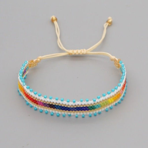 Wholesale Rice beads rainbow bracelet women JDC-BT-GBH061 Bracelet 怪我咯 Wholesale Jewelry JoyasDeChina Joyas De China