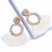 Wholesale rice beads tassel White Earrings JDC-ES-AS063 Earrings 翱?N white Wholesale Jewelry JoyasDeChina Joyas De China