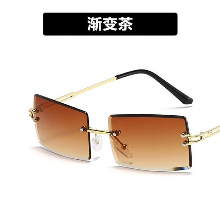 Wholesale rimless diamond trimmed sunglasses or women JDC-SG-KD133 Sunglasses 珂盾 Wholesale Jewelry JoyasDeChina Joyas De China