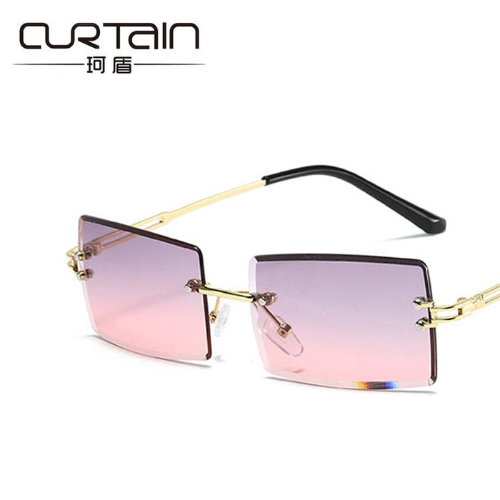 Wholesale rimless diamond trimmed sunglasses or women JDC-SG-KD133 Sunglasses 珂盾 Wholesale Jewelry JoyasDeChina Joyas De China