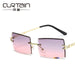 Wholesale rimless diamond trimmed sunglasses or women JDC-SG-KD133 Sunglasses 珂盾 Wholesale Jewelry JoyasDeChina Joyas De China