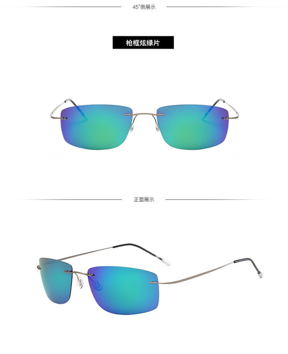 Wholesale rimless resin lens sunglasses JDC-SG-GSJY011 Sunglasses JoyasDeChina Bright green Wholesale Jewelry JoyasDeChina Joyas De China
