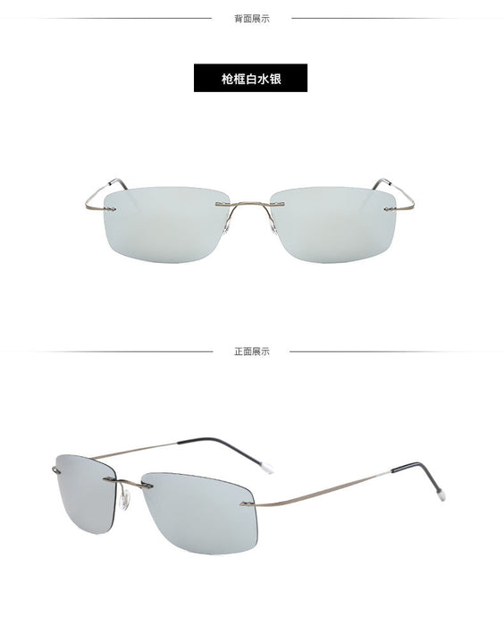 Wholesale rimless resin lens sunglasses JDC-SG-GSJY011 Sunglasses JoyasDeChina White mercury color Wholesale Jewelry JoyasDeChina Joyas De China