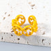 Wholesale Rings Alloy dripping hollow smiley face JDC-RS-JL063 Rings JoyasDeChina Yellow Wholesale Jewelry JoyasDeChina Joyas De China