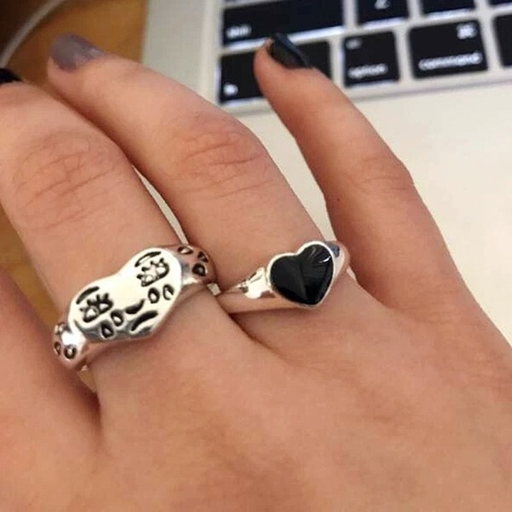 Bulk Jewelry Wholesale Rings Black love Alloy JDC-RS-F502 Wholesale factory from China YIWU China