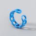Wholesale Rings Blue drop oil openwork geometric shape JDC-RS-JL030 Rings JoyasDeChina blue Wholesale Jewelry JoyasDeChina Joyas De China