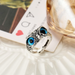 Bulk Jewelry Wholesale Rings Blue eyed owl Alloy JDC-RS-F500 Wholesale factory from China YIWU China