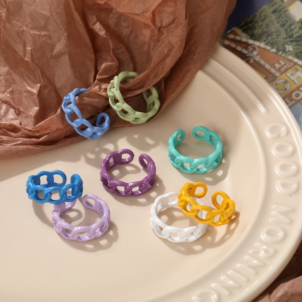 Bulk Jewelry Wholesale Rings Candy color hollow JDC-RS-xy003 Wholesale factory from China YIWU China