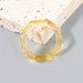 Wholesale Rings Candy color octagonal resin JDC-RS-JL081 Rings JoyasDeChina orange Wholesale Jewelry JoyasDeChina Joyas De China