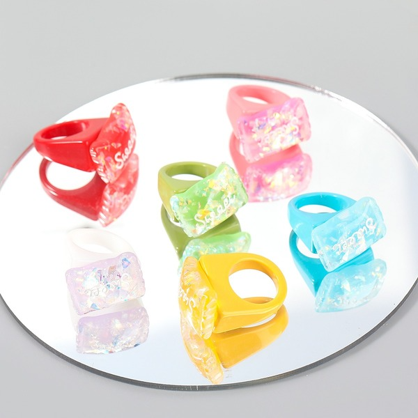 Wholesale Rings Candy color resin candy JDC-RS-JL040 Rings JoyasDeChina Wholesale Jewelry JoyasDeChina Joyas De China