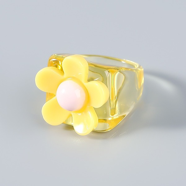 Wholesale Rings Candy color resin flower JDC-RS-JL042 Rings JoyasDeChina Wholesale Jewelry JoyasDeChina Joyas De China