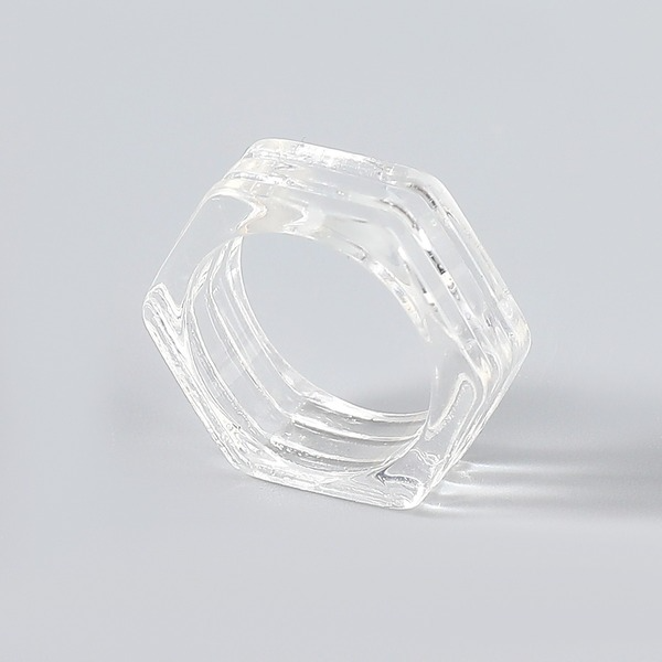 Wholesale Rings Candy-colored hexagonal resin JDC-RS-JL080 Rings JoyasDeChina Wholesale Jewelry JoyasDeChina Joyas De China