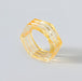 Wholesale Rings Candy-colored hexagonal resin JDC-RS-JL080 Rings JoyasDeChina Orange Wholesale Jewelry JoyasDeChina Joyas De China