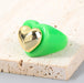 Wholesale Rings Candy-colored love heart-shaped resin JDC-RS-JL077 Rings JoyasDeChina Green Wholesale Jewelry JoyasDeChina Joyas De China