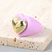 Wholesale Rings Candy-colored love heart-shaped resin JDC-RS-JL077 Rings JoyasDeChina purple Wholesale Jewelry JoyasDeChina Joyas De China
