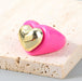 Wholesale Rings Candy-colored love heart-shaped resin JDC-RS-JL077 Rings JoyasDeChina Rose Wholesale Jewelry JoyasDeChina Joyas De China
