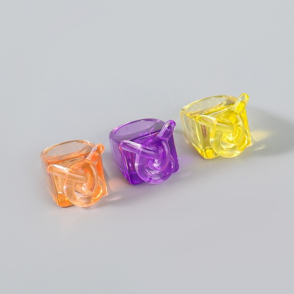 Wholesale Rings Candy-colored resin knotted JDC-RS-JL036 Rings JoyasDeChina Wholesale Jewelry JoyasDeChina Joyas De China