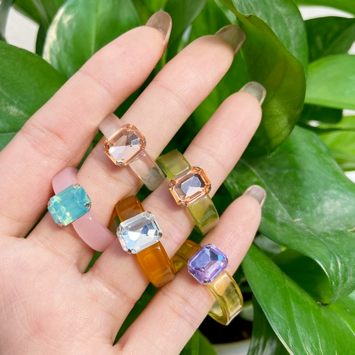 Bulk Jewelry Wholesale Rings Color diamond resin JDC-RS-F547 Wholesale factory from China YIWU China