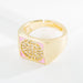 Wholesale Rings Copper diamond dripping oil smiley JDC-RS-JL050 Rings JoyasDeChina Pink Wholesale Jewelry JoyasDeChina Joyas De China