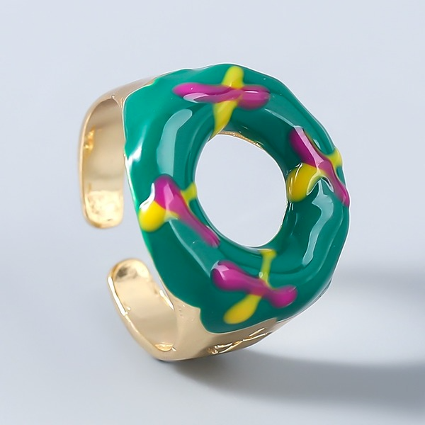Wholesale Rings gold Alloy drip donuts JDC-RS-JL055 Rings JoyasDeChina Wholesale Jewelry JoyasDeChina Joyas De China