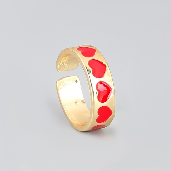 Wholesale Rings gold Alloy love heart-shaped drop of oil JDC-RS-JL054 Rings JoyasDeChina Wholesale Jewelry JoyasDeChina Joyas De China