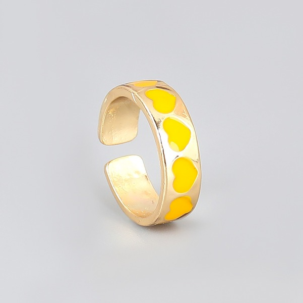 Wholesale Rings gold Alloy love heart-shaped drop of oil JDC-RS-JL054 Rings JoyasDeChina Wholesale Jewelry JoyasDeChina Joyas De China