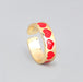 Wholesale Rings gold Alloy love heart-shaped drop of oil JDC-RS-JL054 Rings JoyasDeChina Red Wholesale Jewelry JoyasDeChina Joyas De China