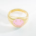 Wholesale Rings gold Copper dripping oil smiley JDC-RS-JL060 Rings JoyasDeChina Pink Wholesale Jewelry JoyasDeChina Joyas De China