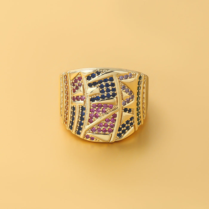 Wholesale Rings gold Copper micro diamond love heart JDC-RS-JL108 Rings JoyasDeChina No.1 One size fits all Wholesale Jewelry JoyasDeChina Joyas De China