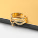 Wholesale Rings gold Copper micro-inlaid rhinestone butterfly JDC-RS-JL104 Rings JoyasDeChina No.4. One size fits all Wholesale Jewelry JoyasDeChina Joyas De China