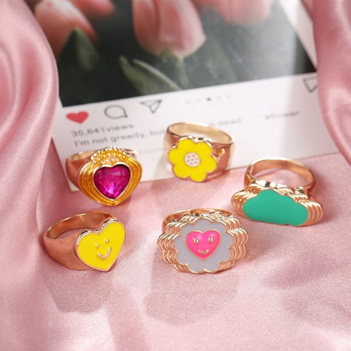 Bulk Jewelry Wholesale Rings gold Cute and fun Alloy JDC-RS-xy001 Wholesale factory from China YIWU China