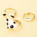 Wholesale Rings gold Cute panda copper JDC-RS-JL062 Rings JoyasDeChina 3 - piece sleeve Wholesale Jewelry JoyasDeChina Joyas De China