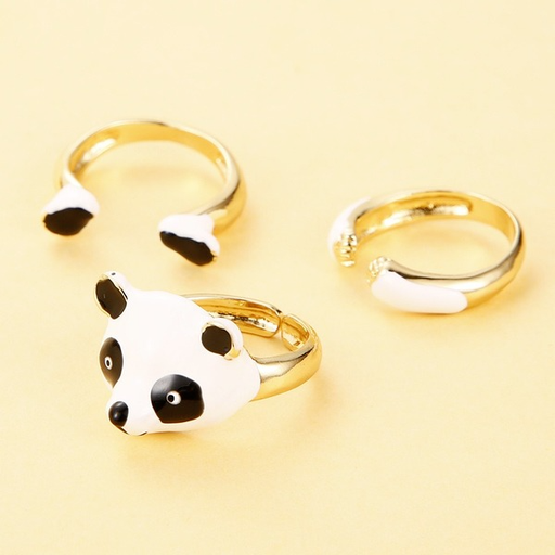 Wholesale Rings gold Cute panda copper JDC-RS-JL062 Rings JoyasDeChina Wholesale Jewelry JoyasDeChina Joyas De China