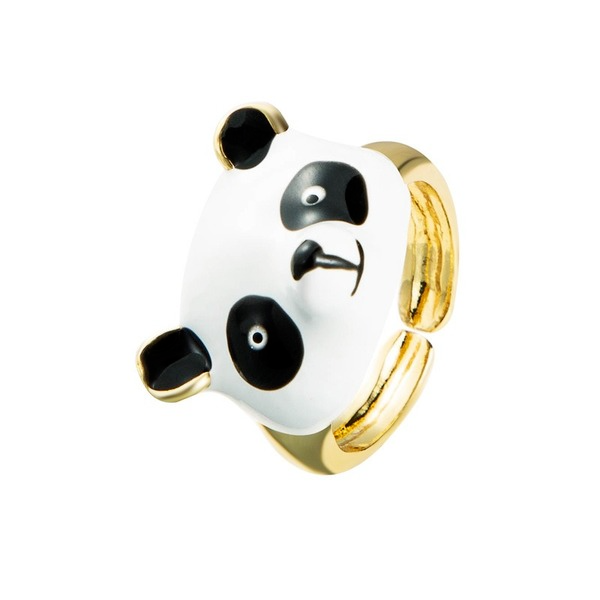 Wholesale Rings gold Cute panda copper JDC-RS-JL062 Rings JoyasDeChina Wholesale Jewelry JoyasDeChina Joyas De China