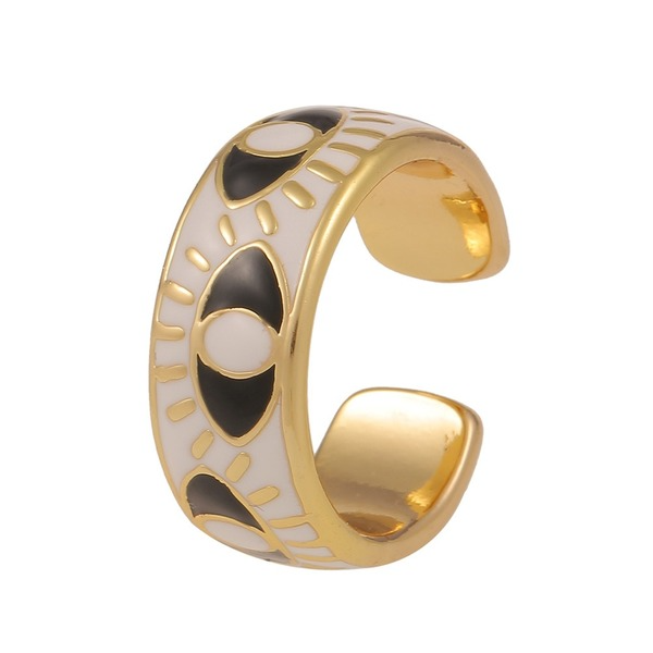 Wholesale Rings gold Demon Eye copper JDC-RS-HX014 Rings JoyasDeChina Wholesale Jewelry JoyasDeChina Joyas De China