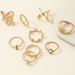 Bulk Jewelry Wholesale Rings gold geometry Alloy JDC-RS-e151 Wholesale factory from China YIWU China